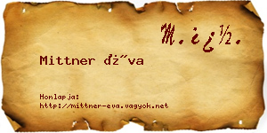 Mittner Éva névjegykártya