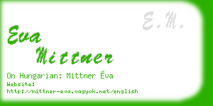 eva mittner business card