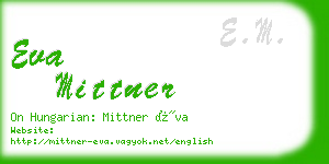 eva mittner business card
